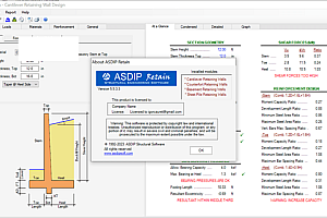 ASDIP Retain 挡土墙设计软件 010520