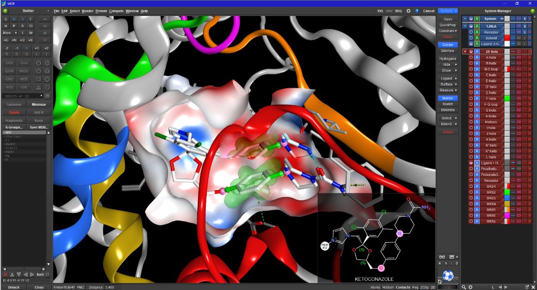 Molecular Operating Environment MOE交互式化学计算分子建模工具CCG Chemical Computing Group MOE 060672