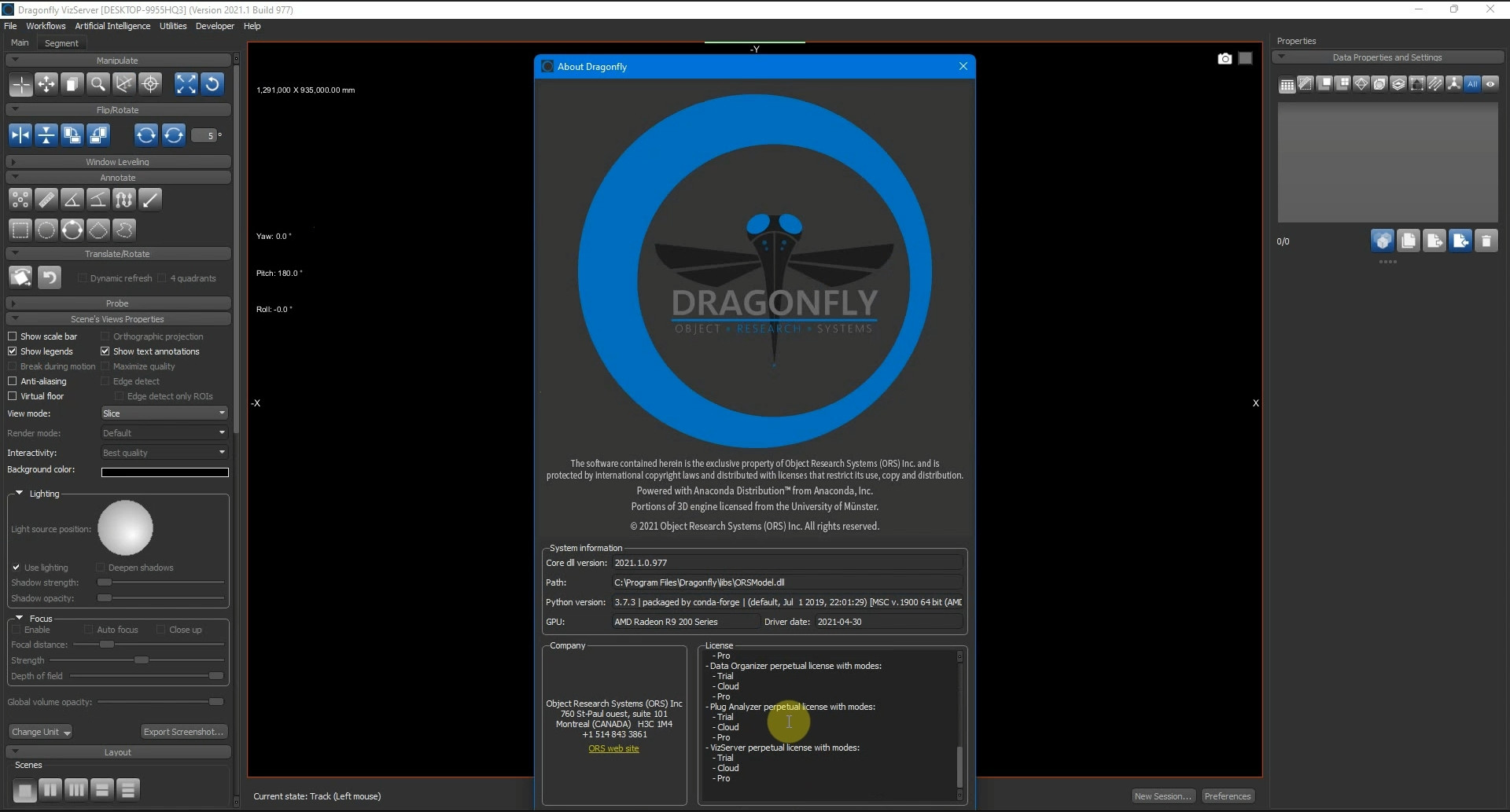 Dragonfly 2021.1 多模态图像数据多维显示转换测量工具060677