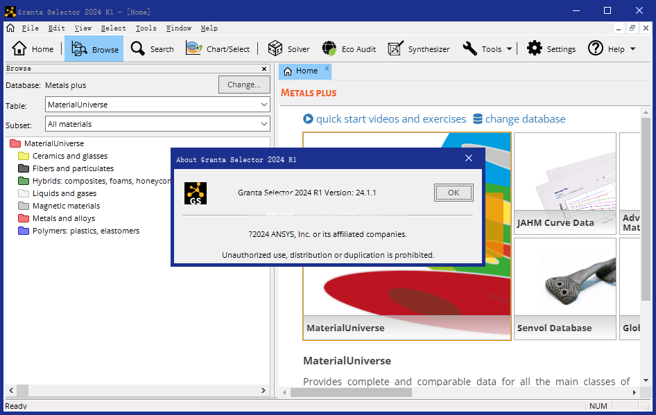 Ansys Granta Selector 材料选择软件granta selector材料选材010222