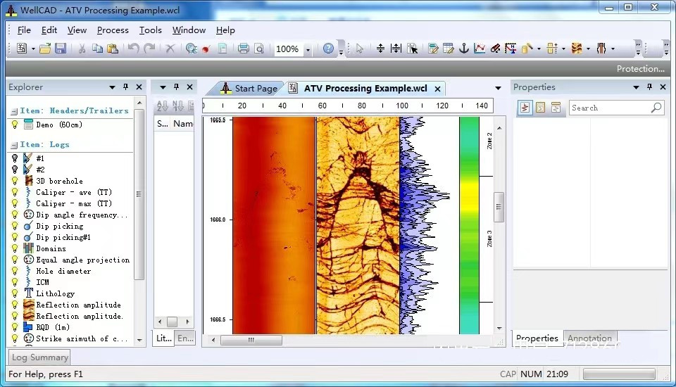Advanced Logic Technology WellCAD 钻孔测井数据分析软件工具wellcad060952