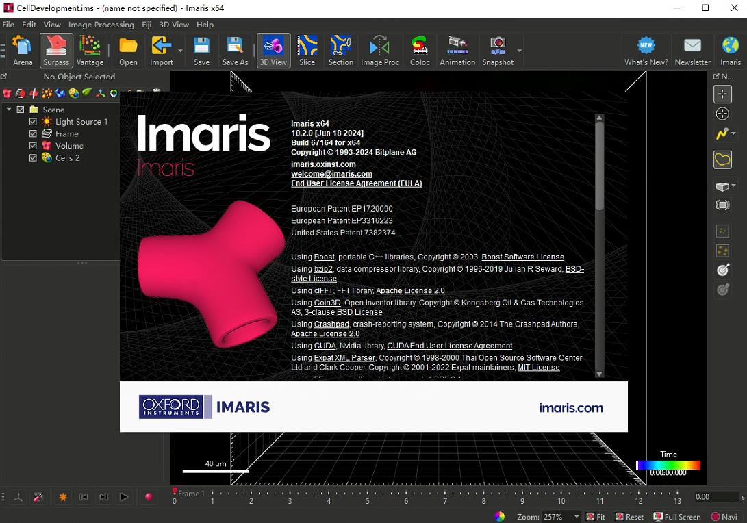 Bitplane Imaris v10.2 Stitcher v10.2 加密狗版 细胞结构分析软件Imaris处理三维四维多通道图像imaris stitcher 060647 Imaris.v10.2+Stitcher.v10.2