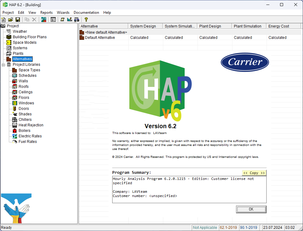 Carrier HAP Hourly Analysis Program 6.2 建筑负荷计算能源建模软件060864