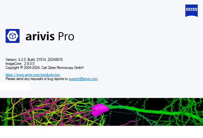 ZEISS arivis Pro 4.2 蔡司arivis Pro端到端科学图像分析软件【060689】