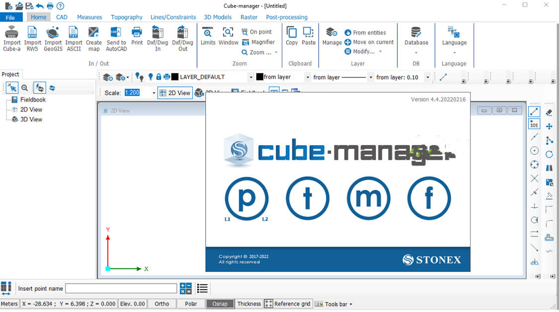 Cube Manager 管理全球导航卫星系统接收器和全站仪数据工具Stonex cube manager