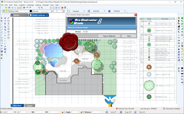 Software Republic Pro Contractor Studio高品质灌溉设计060965