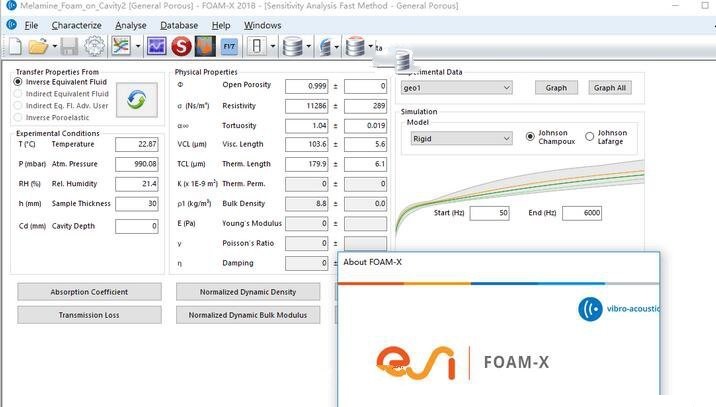 ESI FOAM-X 强大的声学材料分析软件011236
