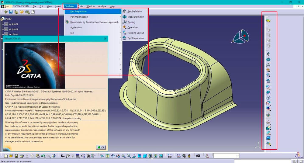 ESI PAM-DIEMAKER 2021.0 for CATIA 冲压件可成形性分析插件011240