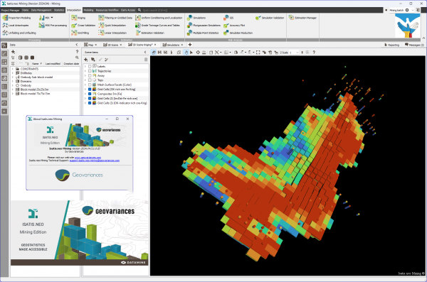 Geovariances ISATIS.NEO Mining Edition 专业的地质统计分析地质建模与资源估算工具060982