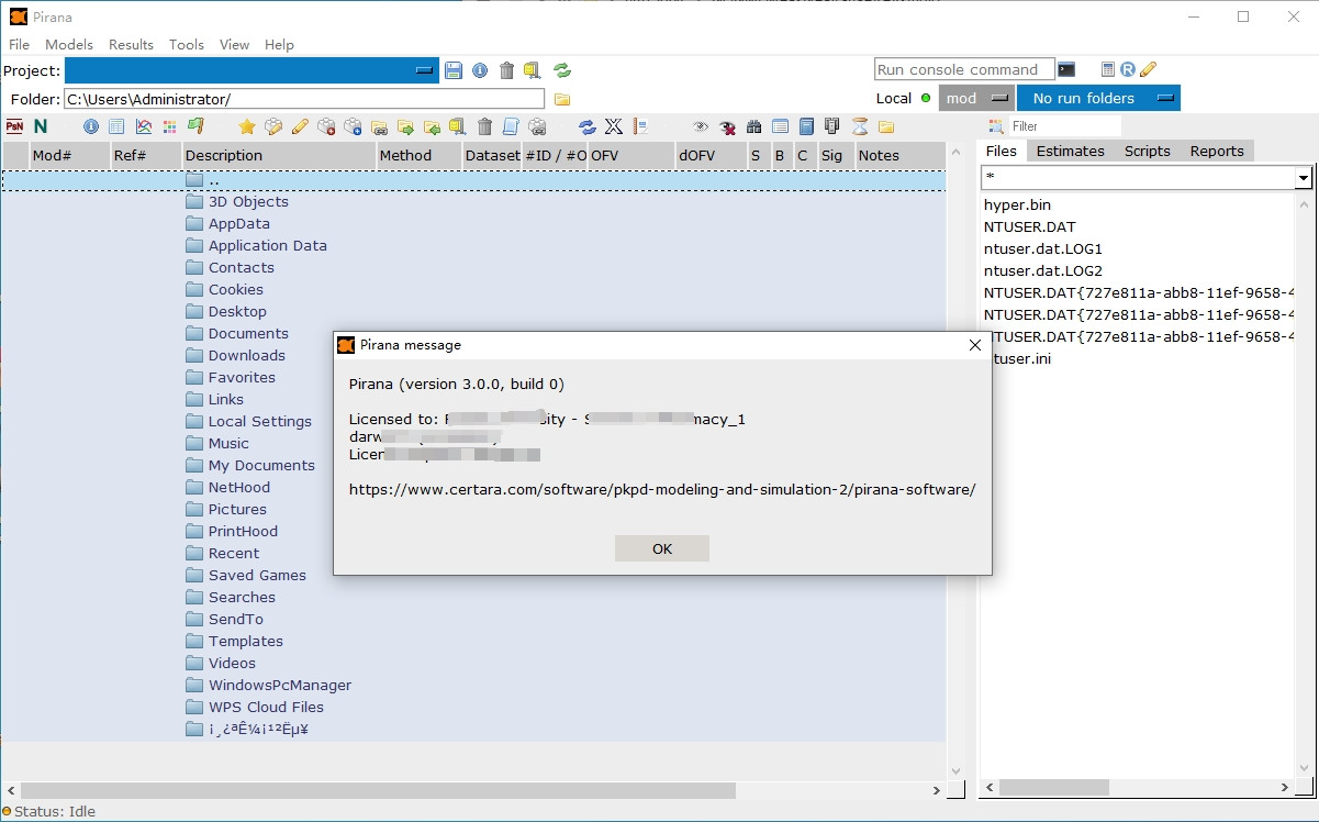 NONMEM PsN Pirana R Rstudio 定量药理学领域分析药代动力学PK和药效学PD数据分析计量学软件060117