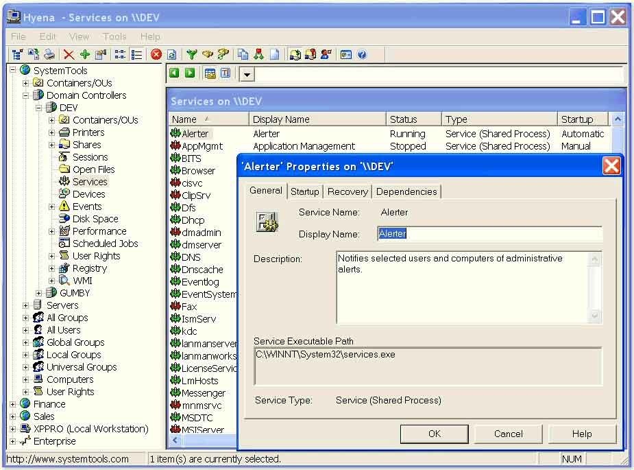 SystemTools Hyena 远程控制管理器System Tools Hyena 070206