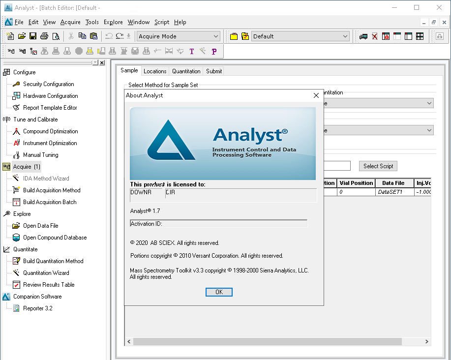 Analyst 1.7.3 质谱分析法软件实验室采集和分析工作的软件【060549】