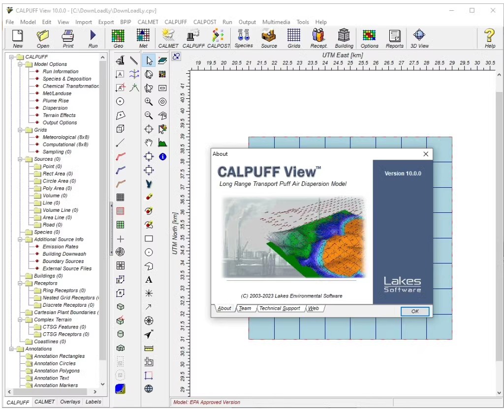 CALPUFF View 10.0 加密狗版湖泊环境软件 Lakes Environmental CALPUFF View 10.0 建模分析工具060898