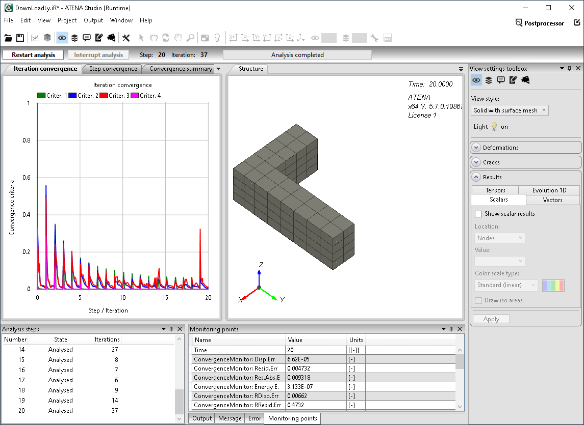 ATENA 5.7 钢筋混凝土结构非线性分析工程非线性分析高级工具 Cervenka Consulting ATENA 5.7.0p 激活版011350