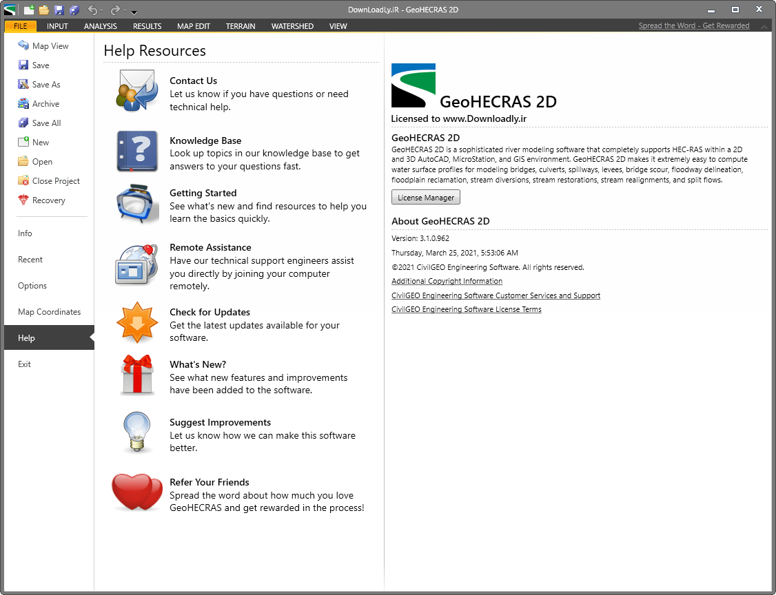 CivilGEO GeoHECRAS 一机一码注册版水流模拟软件 GeoHECRAS 3.1 CivilGEO GeoHECRAS 061012