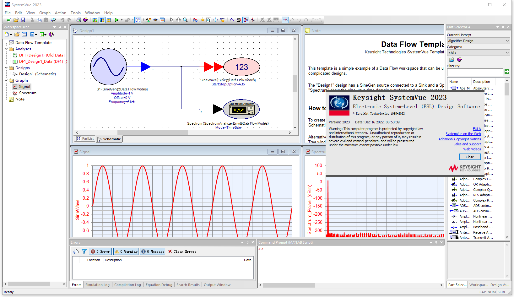 Keysight SystemVue 2023 电子设计自动化软件 Keysight PathWave SystemVue 系统级设计和仿真软件010757