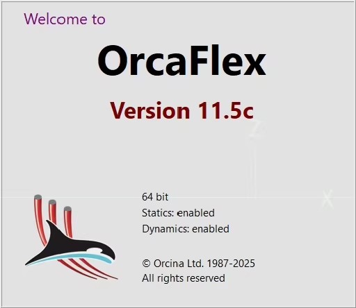 OrcaFlex 11.5c 一机一码注册版 海洋系统动力学软件Orcina海洋结构的力学性能及安装等过程仿真模拟工具060971