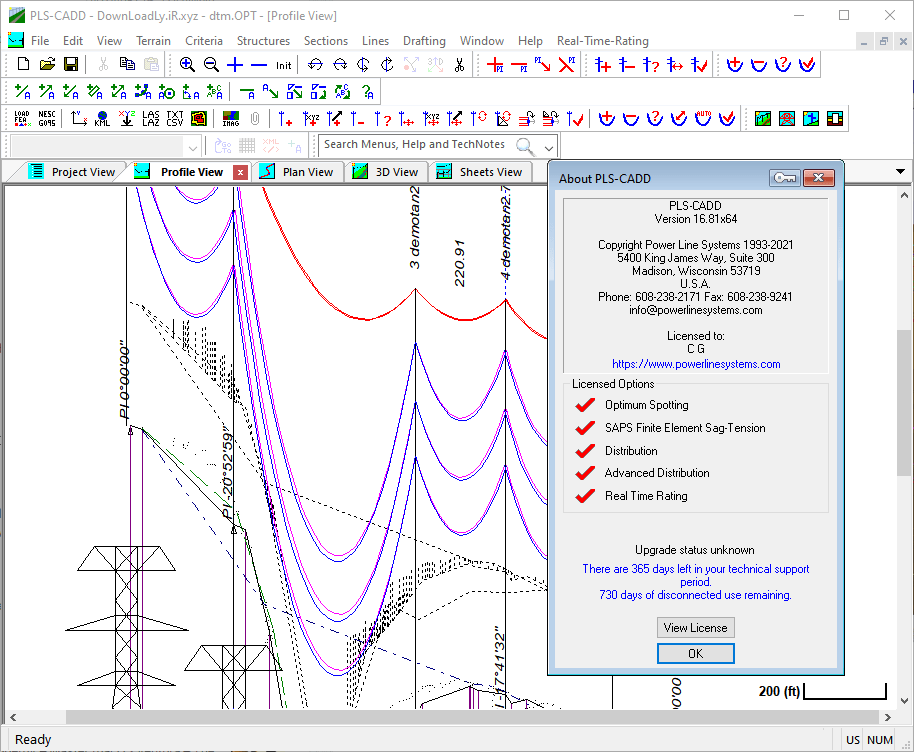 PLS-CADD 16.81 x64 激活版 PLS-CADD 电力设计软件011421
