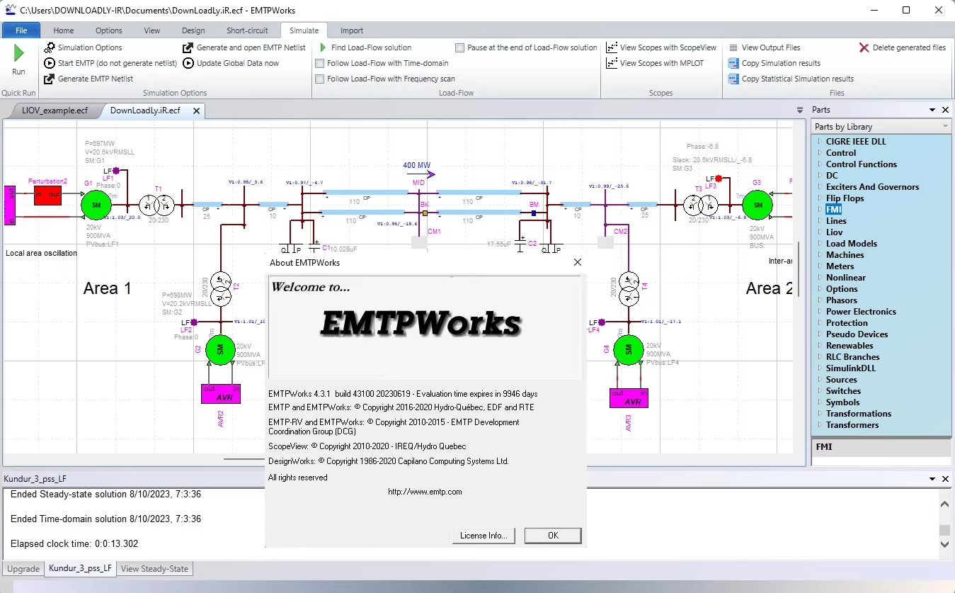 EMTP-RV v4.3.1 一机一码激活版 电磁暂态仿真软件 EMTPWorks 电力系统瞬态仿真分析解决方案011422