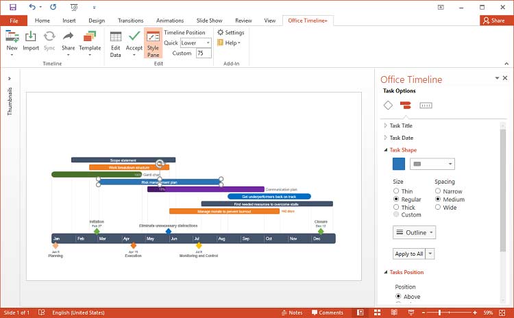 Office Timeline 11.01 PPT时间轴制作插件 Office Timeline Plus ProPro+Edition 时间线制作工具070105