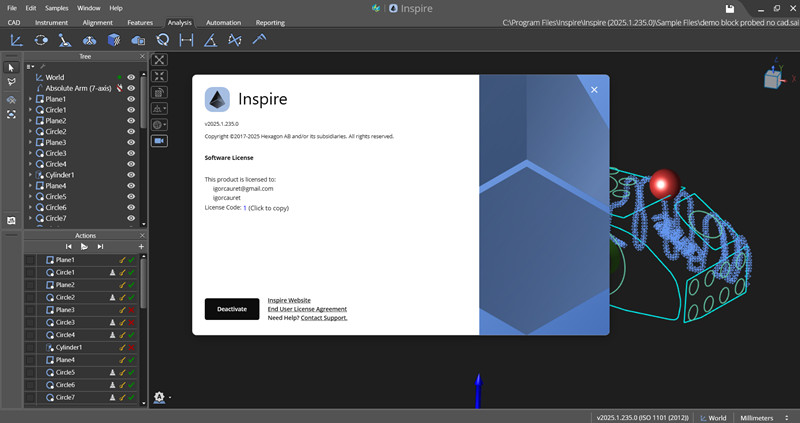 Hexagon Inspire v2025.1 先进激光计量技术利用激光跟踪仪进行测量的工具011162【】