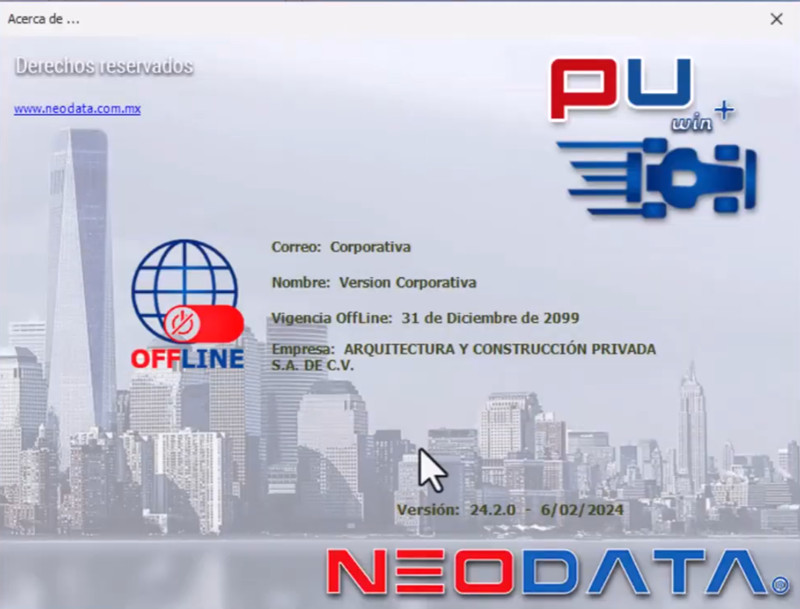 Neodata PU Win+ V24.2 预算及单价系统激活版060716