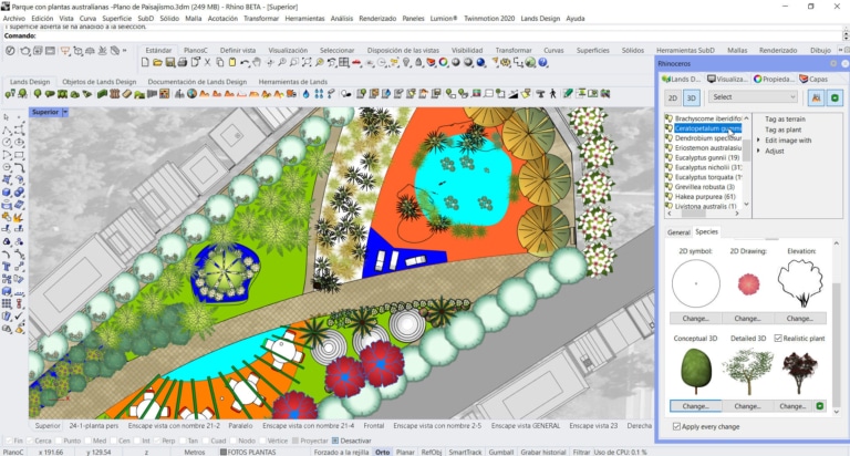 RhinoLand Land Design 6.2 for Rhino 7 and 8 Activator 景观设计的完美解决方案030125