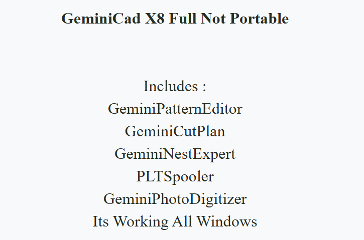 GeminiCad X8 Full 服装设计与排版软件立体设计工具020525