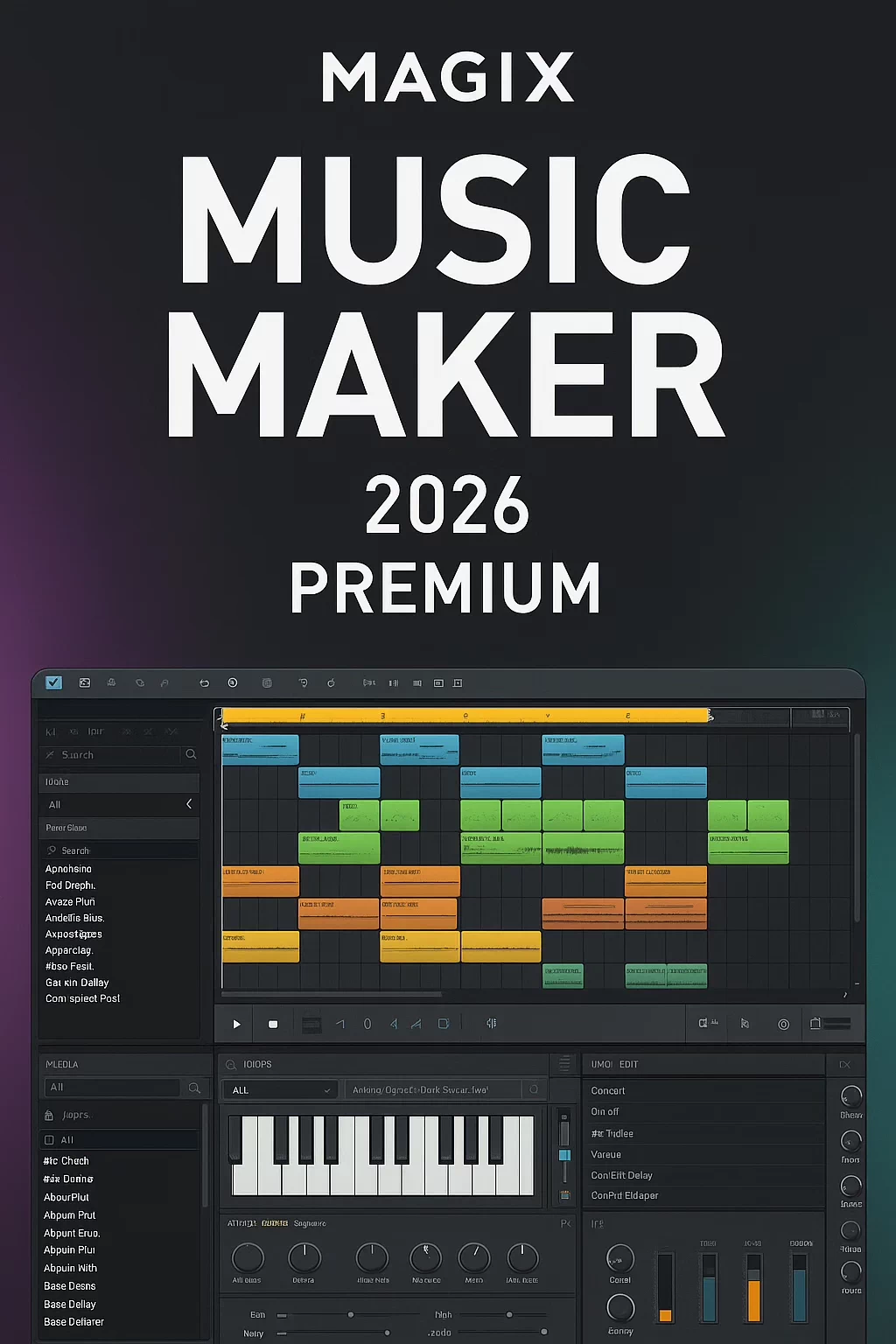 MAGIX Music Maker Premium 2026 v34.0.0.6 电脑音乐制作利器 零基础做电音神曲工具040414