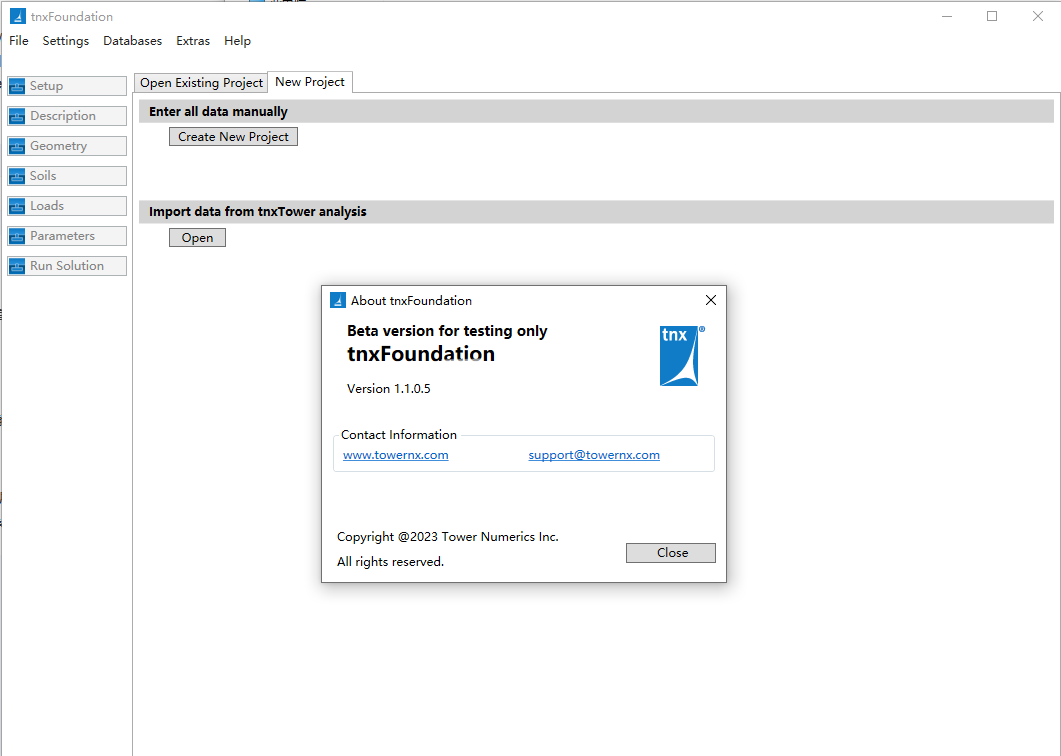Tower Numerics tnxFoundation v1.1.0.5 beta 一体化基础分析设计软件011245