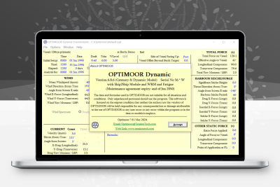 Optimoor v6.8.6 Dynamic版加密狗系泊分析软件系泊分析计算机程序船舶码头设计船舶设计工具